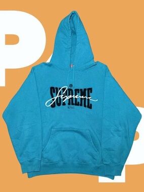 Supreme Embroidered Chenille Hooded Sweatshirt (X-Large)